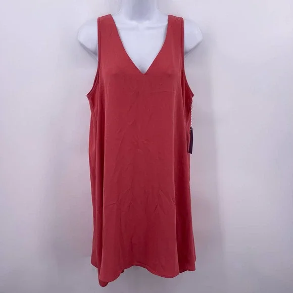 Forever 21 | Dresses | Forever 2 Sz L Coral Sleeveless V Neck Short Mini  Dress Lightweight Juniors Nwt | Poshmark